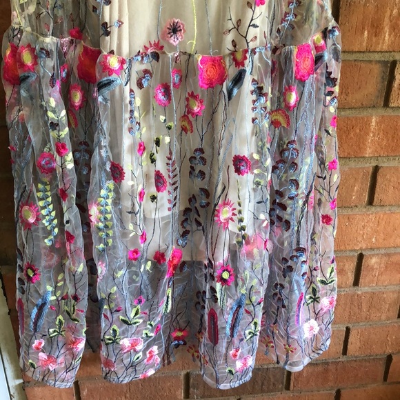 FREE PEOPLE Stunning Embroidered Mesh Maxi Dress - Picture 7 of 10